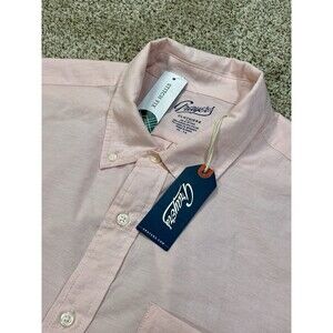 Grayers Malibu Textured Stretch Poplin SS Shirt Mens XL Tall Disty Pink NWT